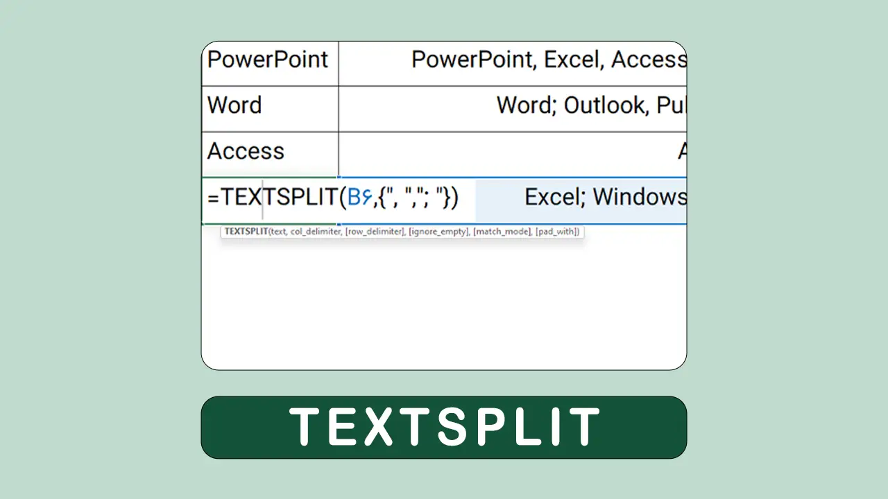 TEXTSPLIT