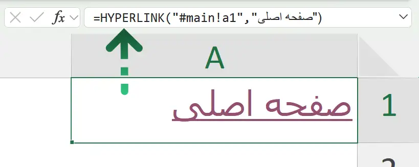 تابع HYPERLINK در اکسل