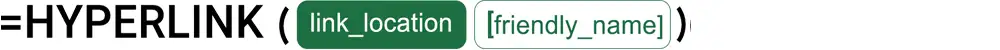 آرگومانهای تابع HYPERLINK