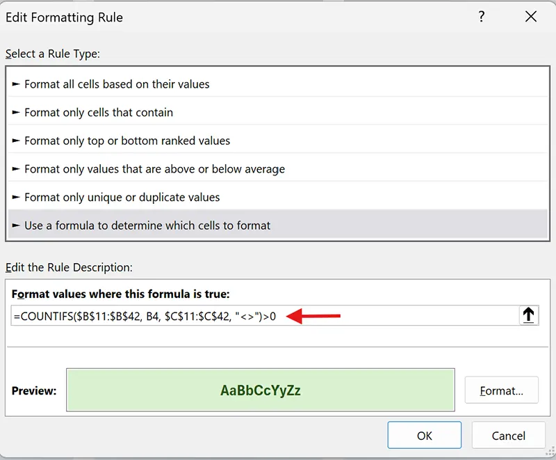 کاندیشنال فرمتینگ