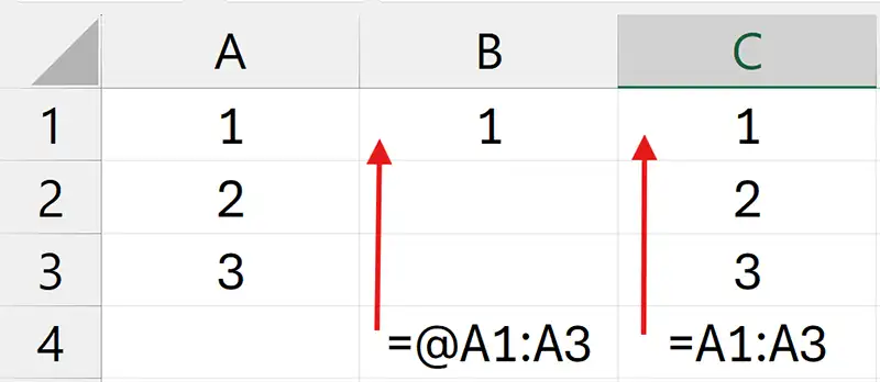 علامت @ در اکسل چیست